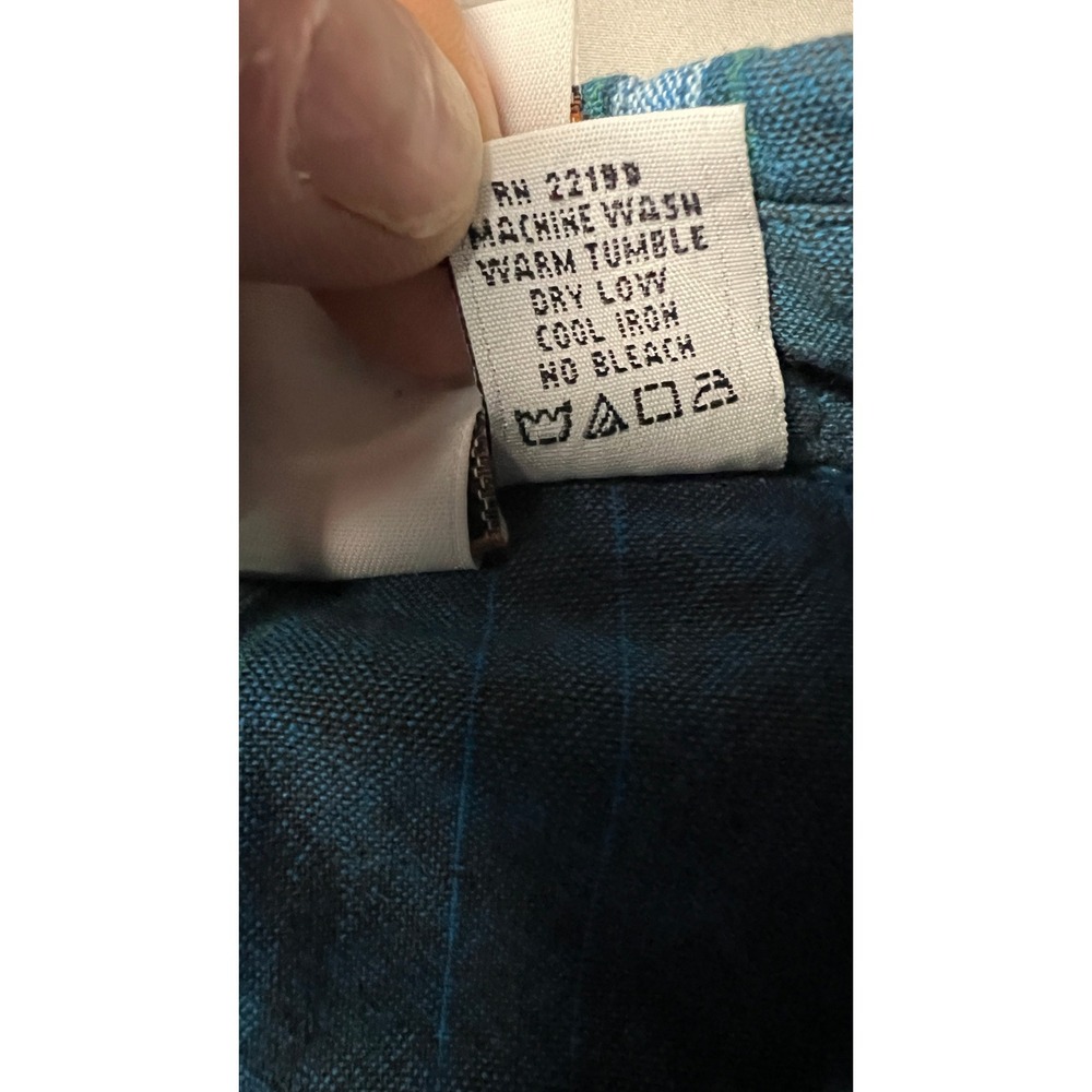 Kennington California Mens XL Blue Striped Short Sleeve Cotton Button Down Shirt - Picture 6 of 8